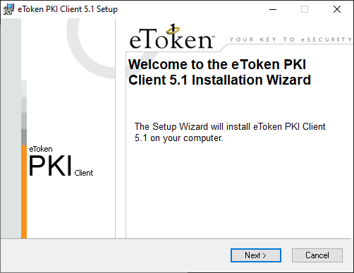 Установка драйвера eToken «PKI Client»